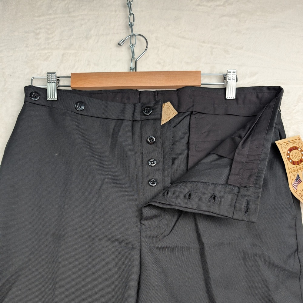 NWT VTG Wah Maker Trousers Men 36x35 Black Western Frontier Reenactment USA 90s